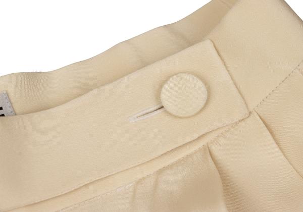 ISSEY MIYAKE Silk Tuck Design Pants Cream Size M