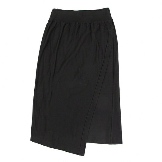 ISSEY MIYAKE Cotton Bias Cut Design Midi Skirt Black Size M