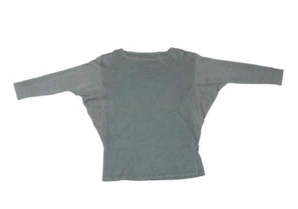 ISSEY MIYAKE Linen Patchwork Sweater Gray-Blue Size M