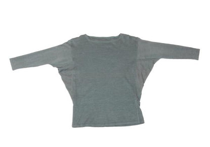 ISSEY MIYAKE Linen Patchwork Sweater Gray-Blue Size M