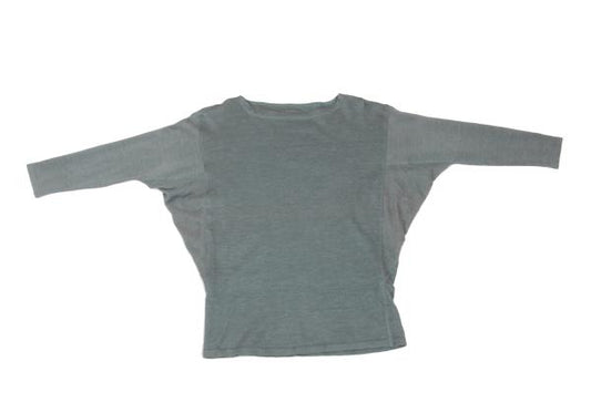 ISSEY MIYAKE Linen Patchwork Sweater Gray-Blue Size M