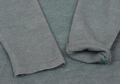 ISSEY MIYAKE Linen Patchwork Sweater Gray-Blue Size M