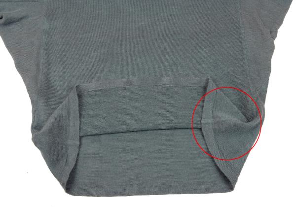 ISSEY MIYAKE Linen Patchwork Sweater Gray-Blue Size M