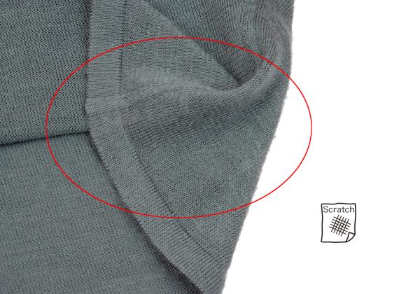 ISSEY MIYAKE Linen Patchwork Sweater Gray-Blue Size M