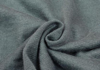 ISSEY MIYAKE Linen Patchwork Sweater Gray-Blue Size M