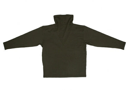 ISSEY MIYAKE V-Neck Knit Blend Sweater Khaki Size M