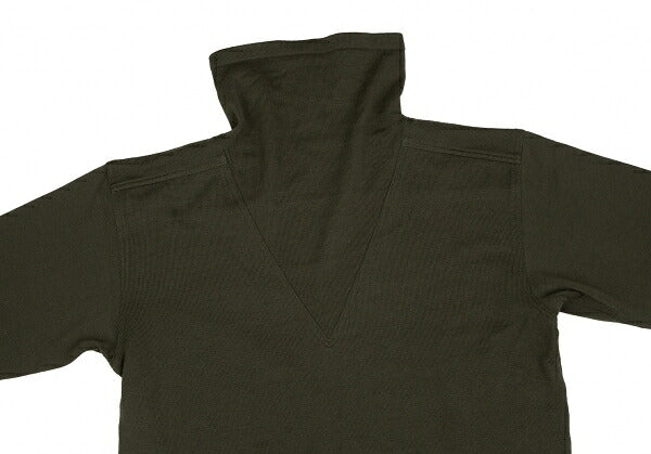 ISSEY MIYAKE V-Neck Knit Blend Sweater Khaki Size M