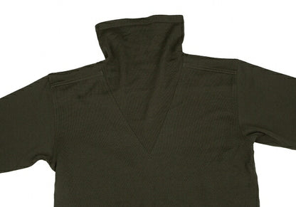 ISSEY MIYAKE V-Neck Knit Blend Sweater Khaki Size M