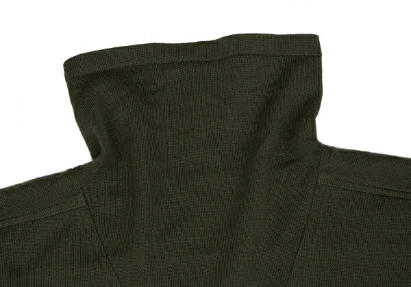ISSEY MIYAKE V-Neck Knit Blend Sweater Khaki Size M