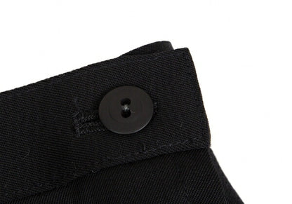 ISSEY MIYAKE Wool Gabardine Tuck Design Skirt Black Size M
