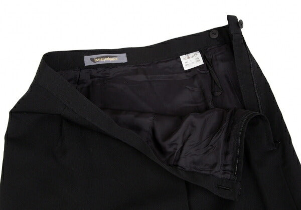 ISSEY MIYAKE Wool Gabardine Tuck Design Skirt Black Size M