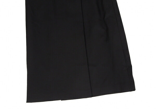 ISSEY MIYAKE Wool Gabardine Tuck Design Skirt Black Size M