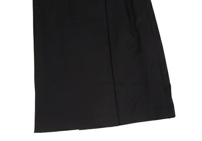 ISSEY MIYAKE Wool Gabardine Tuck Design Skirt Black Size M