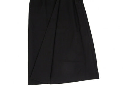 ISSEY MIYAKE Wool Gabardine Tuck Design Skirt Black Size M