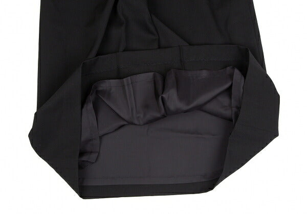 ISSEY MIYAKE Wool Gabardine Tuck Design Skirt Black Size M