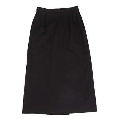 ISSEY MIYAKE Wool Gabardine Tuck Design Skirt Black Size M