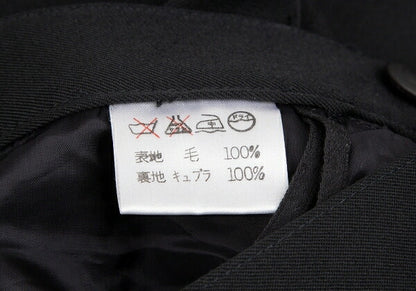 ISSEY MIYAKE Wool Gabardine Tuck Design Skirt Black Size M