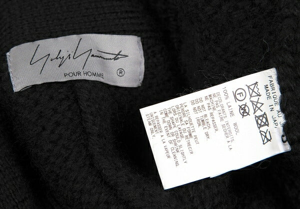 Yohji Yamamoto POUR HOMME 22AW Wool Cardigan Black Size 3