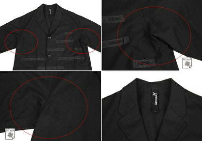 Ground Y 20AW Wool Gabardine Patchwork Jacket Black Size 3
