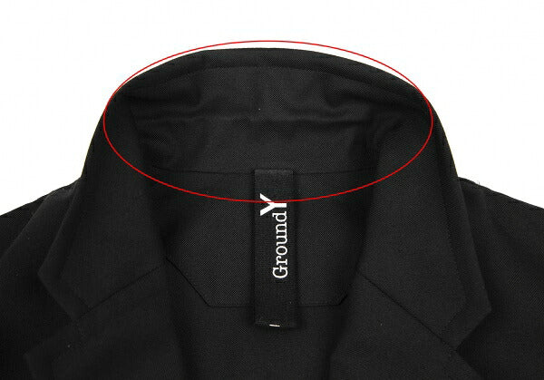 Ground Y 20AW Wool Gabardine Patchwork Jacket Black Size 3