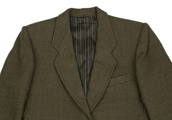 KENZO Wool Cotton 2-Button Jacket Khaki Size M