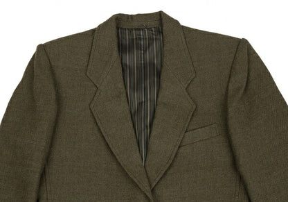 KENZO Wool Cotton 2-Button Jacket Khaki Size M