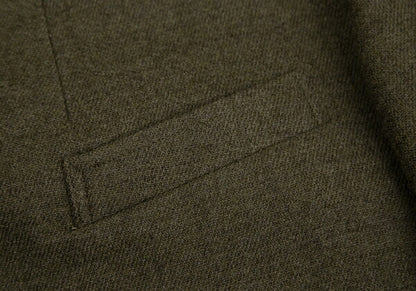 KENZO Wool Cotton 2-Button Jacket Khaki Size M