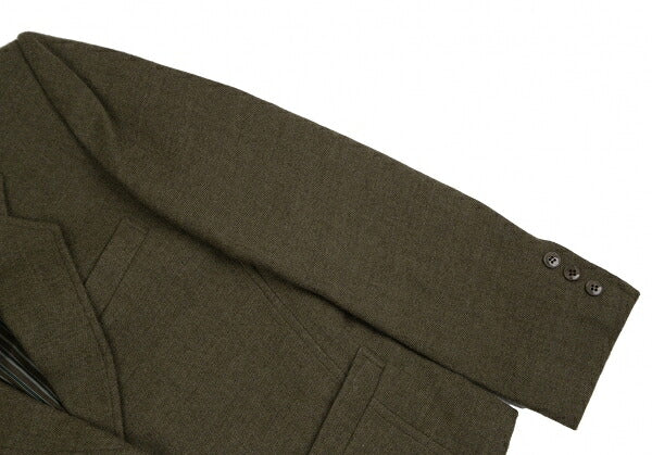 KENZO Wool Cotton 2-Button Jacket Khaki Size M