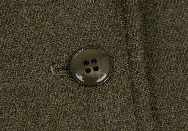 KENZO Wool Cotton 2-Button Jacket Khaki Size M
