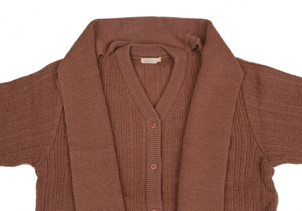JURGEN LEHL Stole Trim Knit Cardigan Apricot Size M