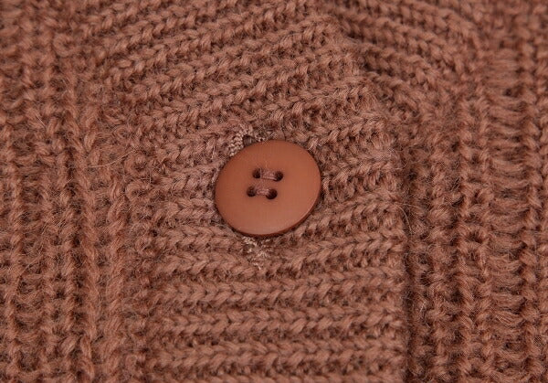 JURGEN LEHL Stole Trim Knit Cardigan Apricot Size M