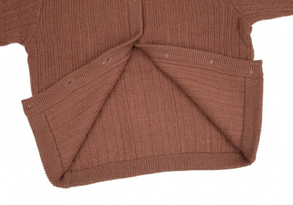JURGEN LEHL Stole Trim Knit Cardigan Apricot Size M