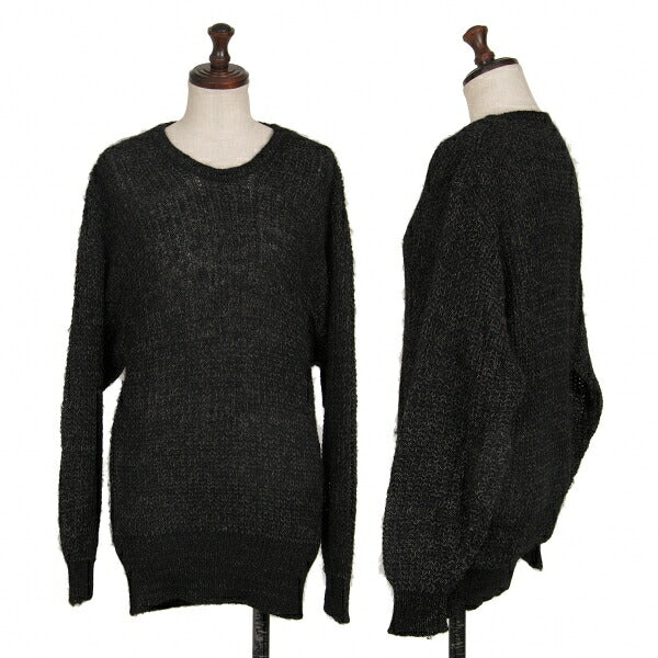 JURGEN LEHL Wool Blend Low Gauge Knit Sweater Black Size M