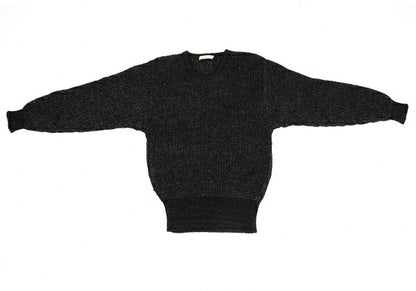 JURGEN LEHL Wool Blend Low Gauge Knit Sweater Black Size M
