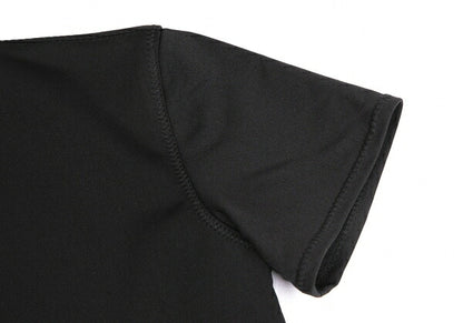 Jean Paul GAULTIER Stretch Short Sleeve Tunic Black Blouse Size 9