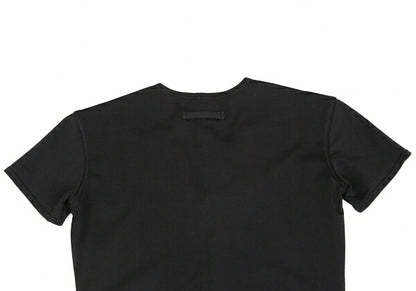 Jean Paul GAULTIER Stretch Short Sleeve Tunic Black Blouse Size 9