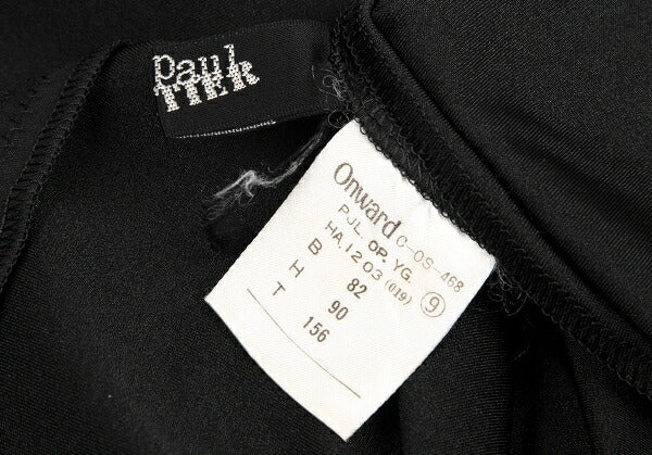 Jean Paul GAULTIER Stretch Short Sleeve Tunic Black Blouse Size 9