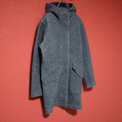 Diesel Gray Double Zip Wool Long Coat Size XS