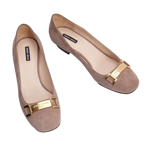 GIORGIO ARMANI Suede Pumps Beige Size 36