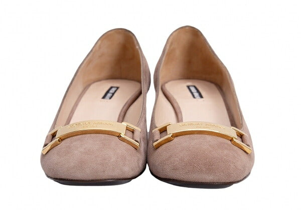 GIORGIO ARMANI Suede Pumps Beige Size 36