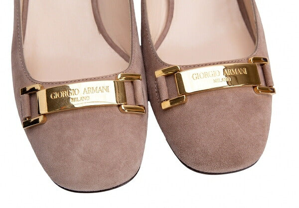 GIORGIO ARMANI Suede Pumps Beige Size 36