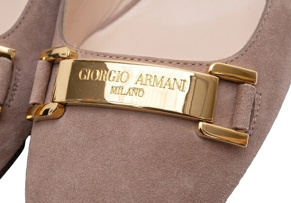 GIORGIO ARMANI Suede Pumps Beige Size 36