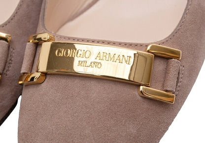 GIORGIO ARMANI Suede Pumps Beige Size 36