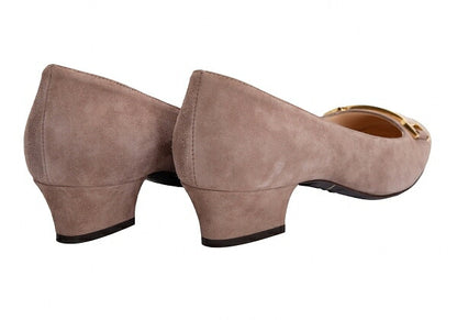 GIORGIO ARMANI Suede Pumps Beige Size 36