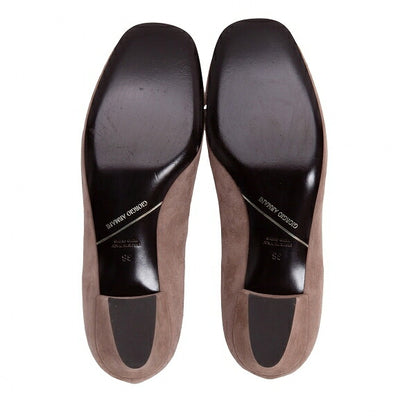 GIORGIO ARMANI Suede Pumps Beige Size 36