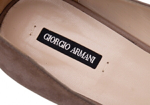 GIORGIO ARMANI Suede Pumps Beige Size 36