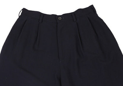 Y's Wool Straight Pants Navy Size M