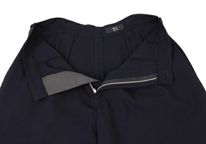 Y's Wool Straight Pants Navy Size M