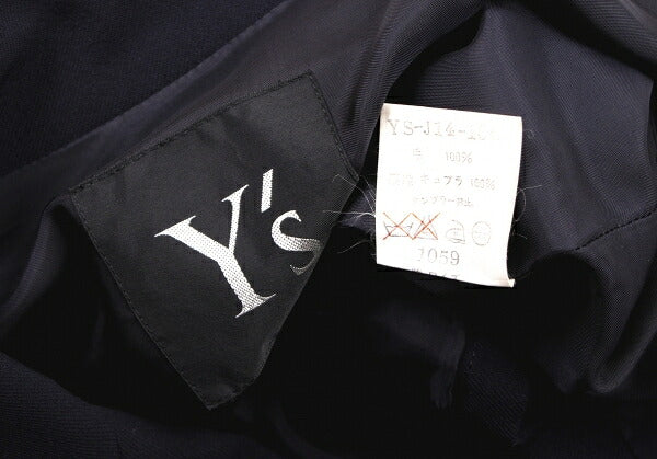 Y's Wool Straight Pants Navy Size M