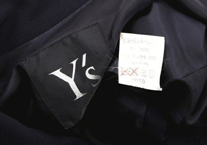 Y's Wool Straight Pants Navy Size M